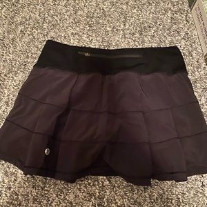 This lulu lemon tennis skirt with built in shorts is great for sports.